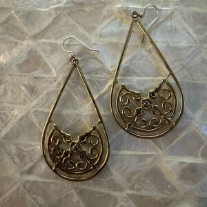 Southern Living Gold Filigree Teardrop Earrings